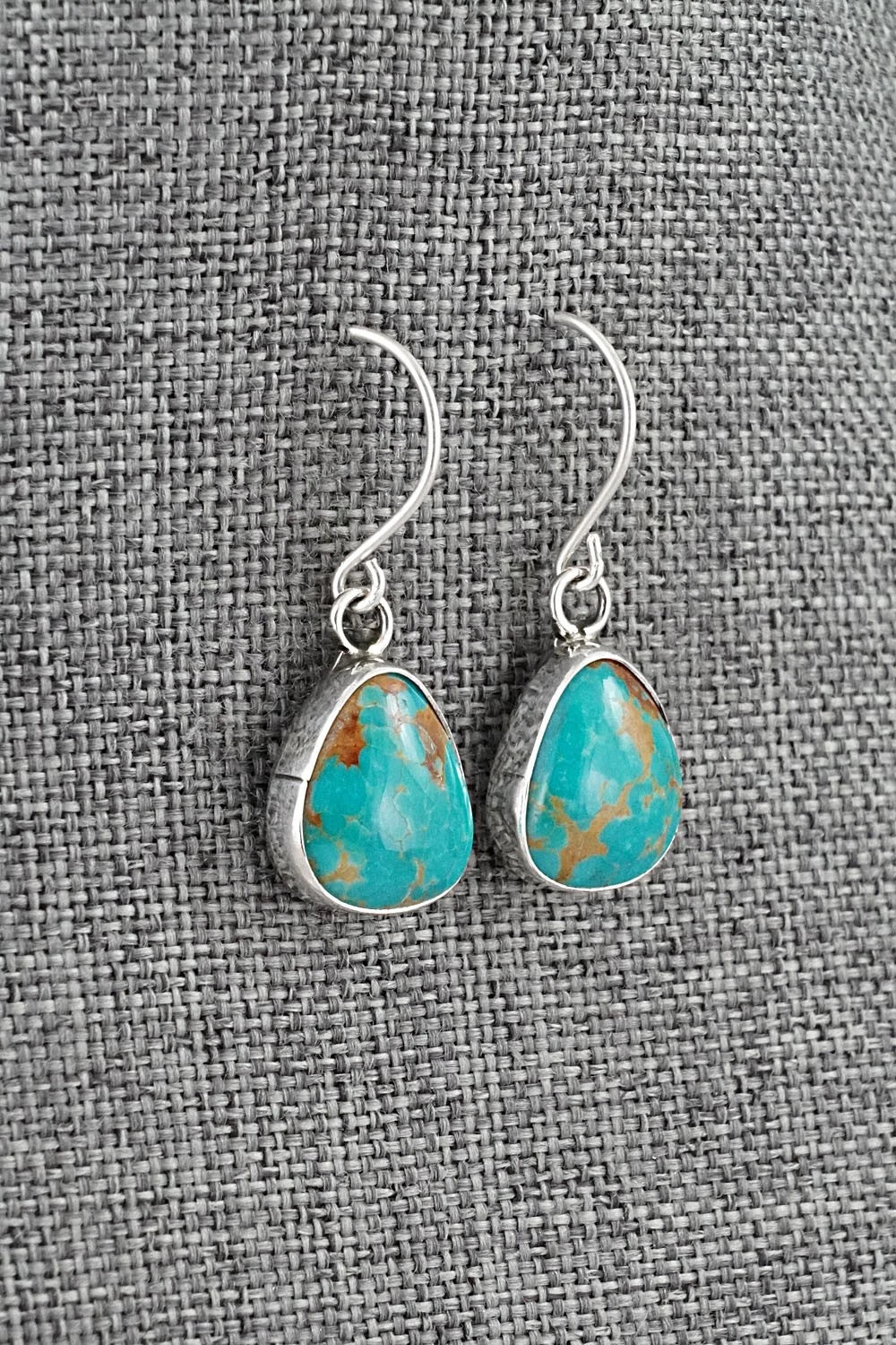 Turquoise & Sterling Silver Earrings - Rosemary Saunders