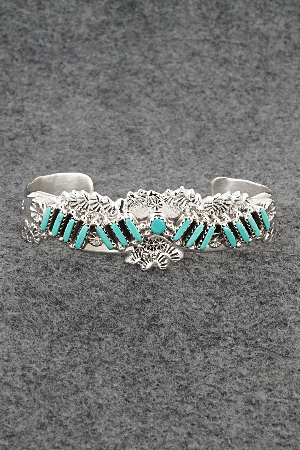 Turquoise & Sterling Silver Bracelet - Murray Hannaweeka