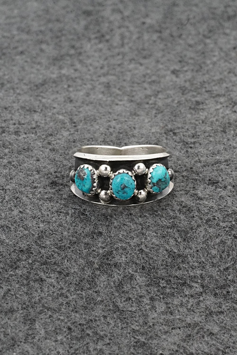 Turquoise & Sterling Silver Ring - Paul Largo - Size 10