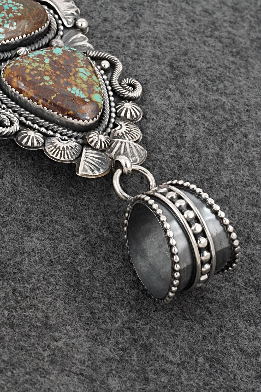Turquoise & Sterling Silver Pendant - Braxton Parkett