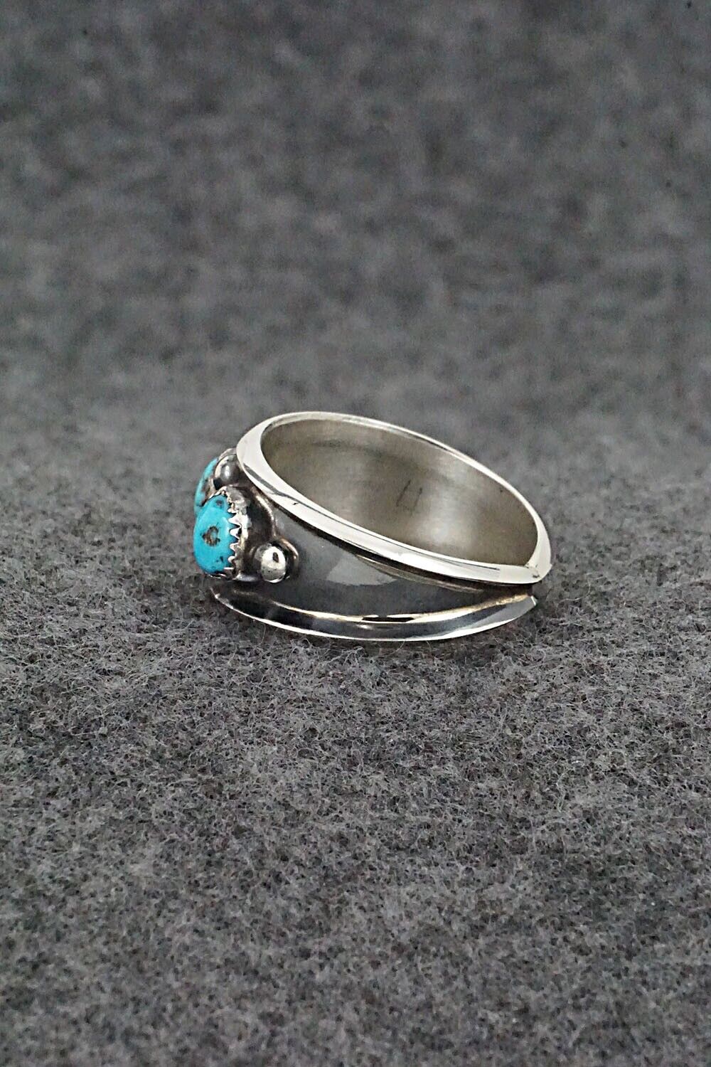 Turquoise & Sterling Silver Ring - Paul Largo - Size 10.5