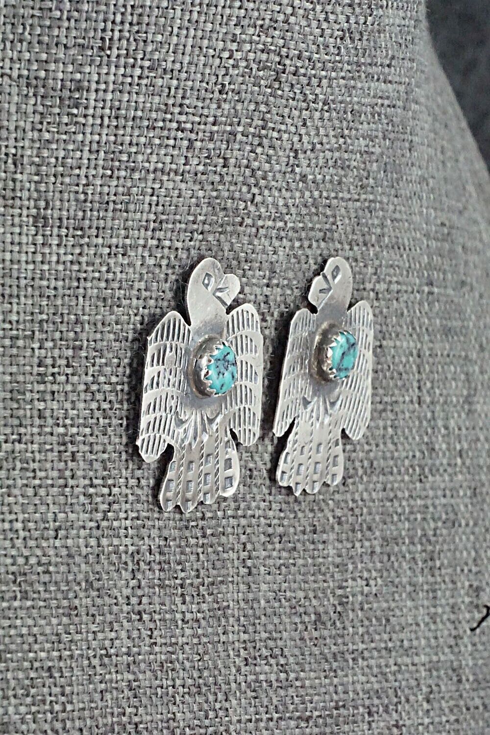 Turquoise & Sterling Silver Earrings - Gabrielle Yazzie