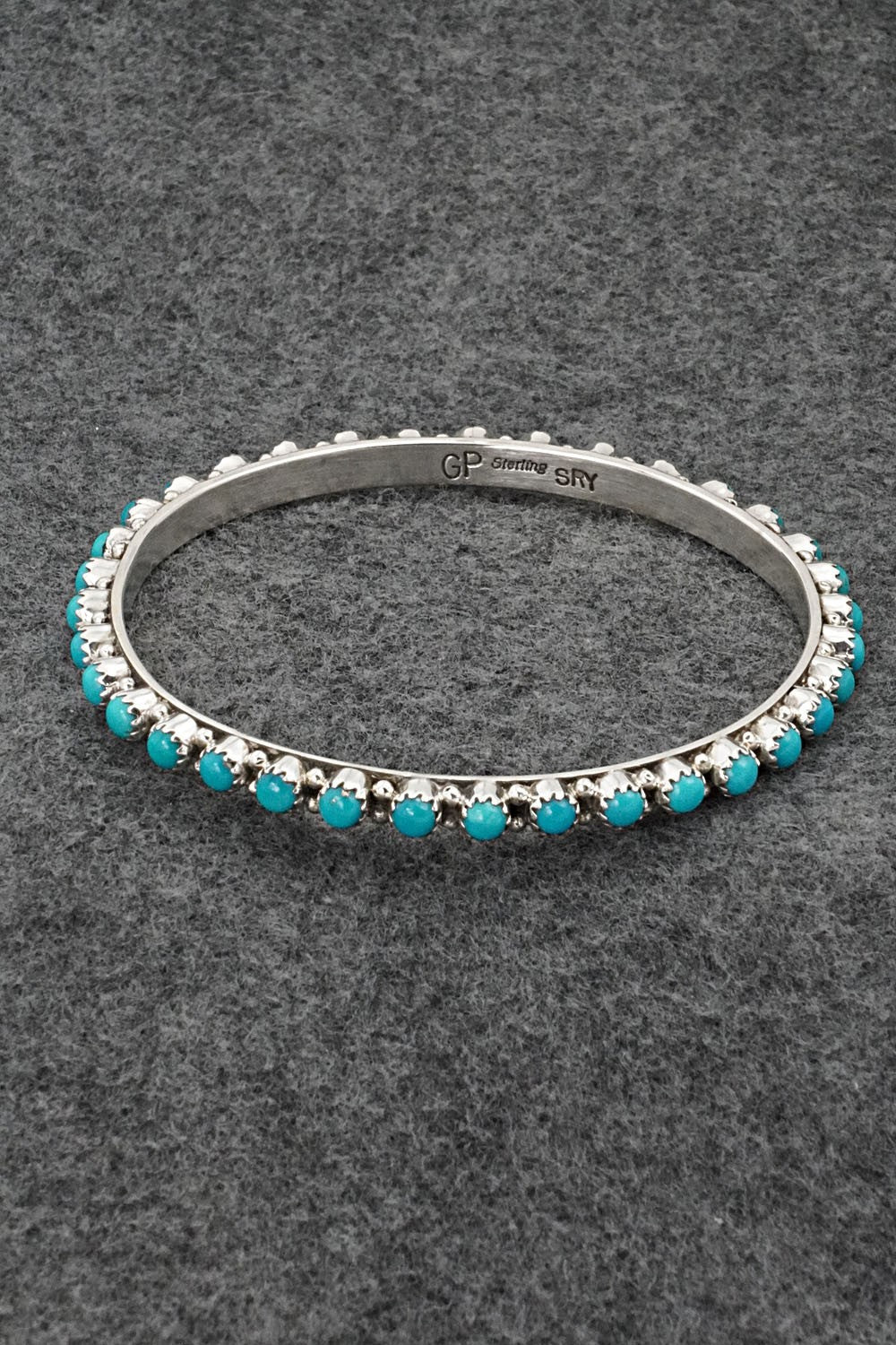 Turquoise & Sterling Silver Bangle - Gaynell Parker