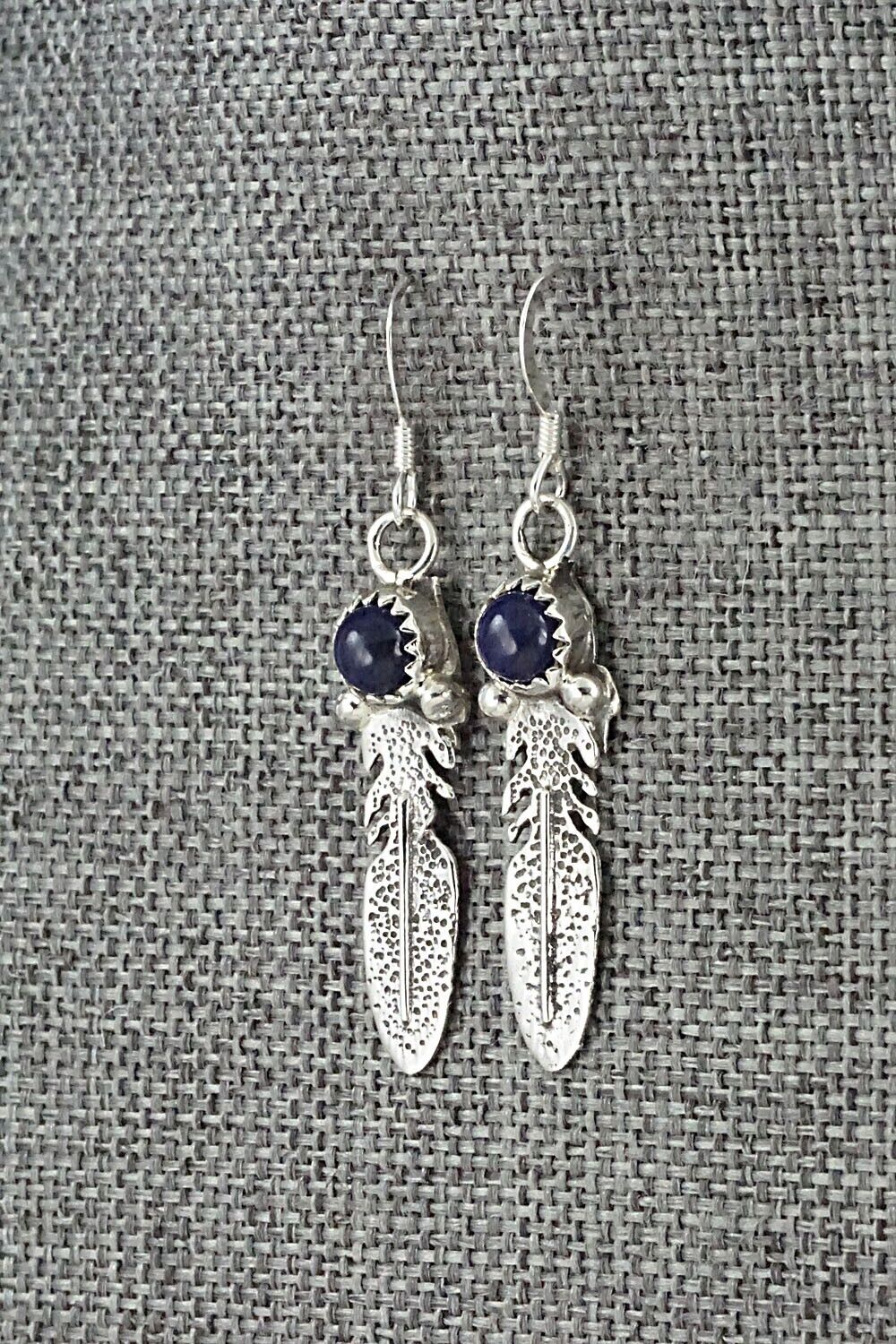 Lapis & Sterling Silver Earrings - Louise Yazzie
