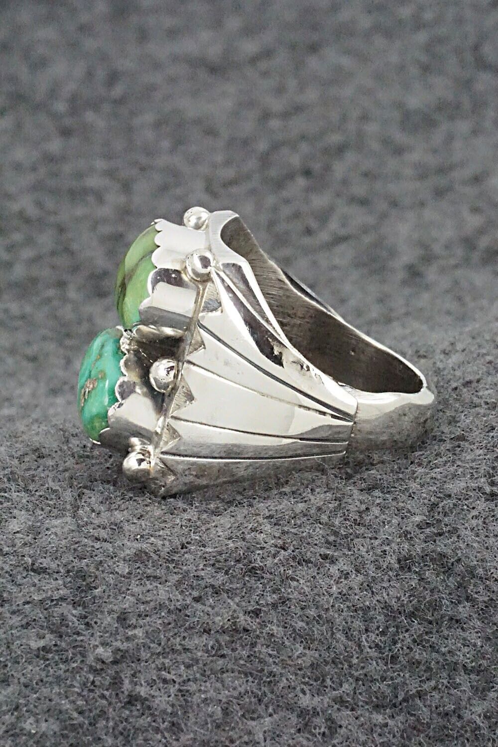 Turquoise & Sterling Silver Ring - Sam Arviso - Size 12