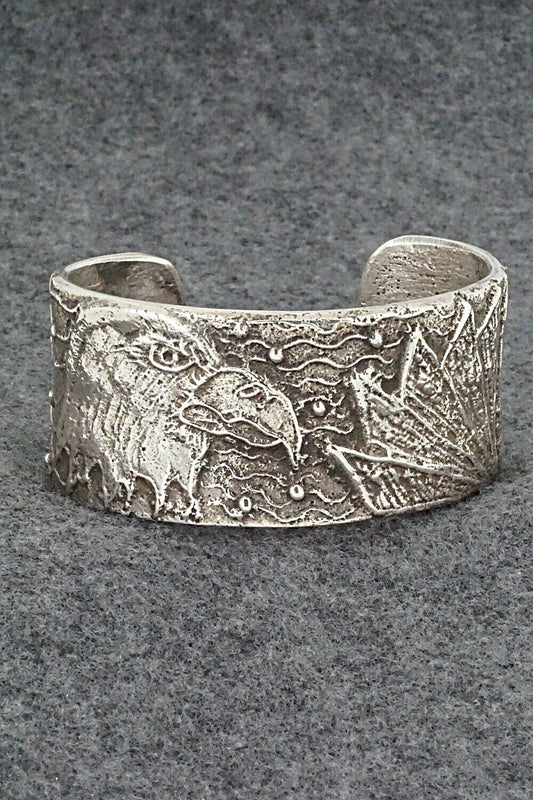 Tufa Cast Sterling Silver Bracelet - Navajo