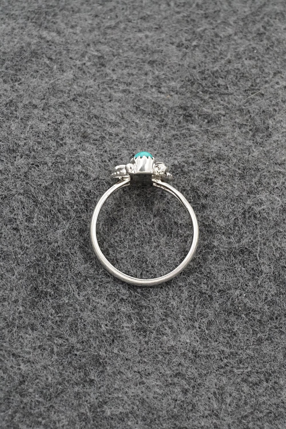 Turquoise and Sterling Silver Ring - Judy Largo - Size 7.75