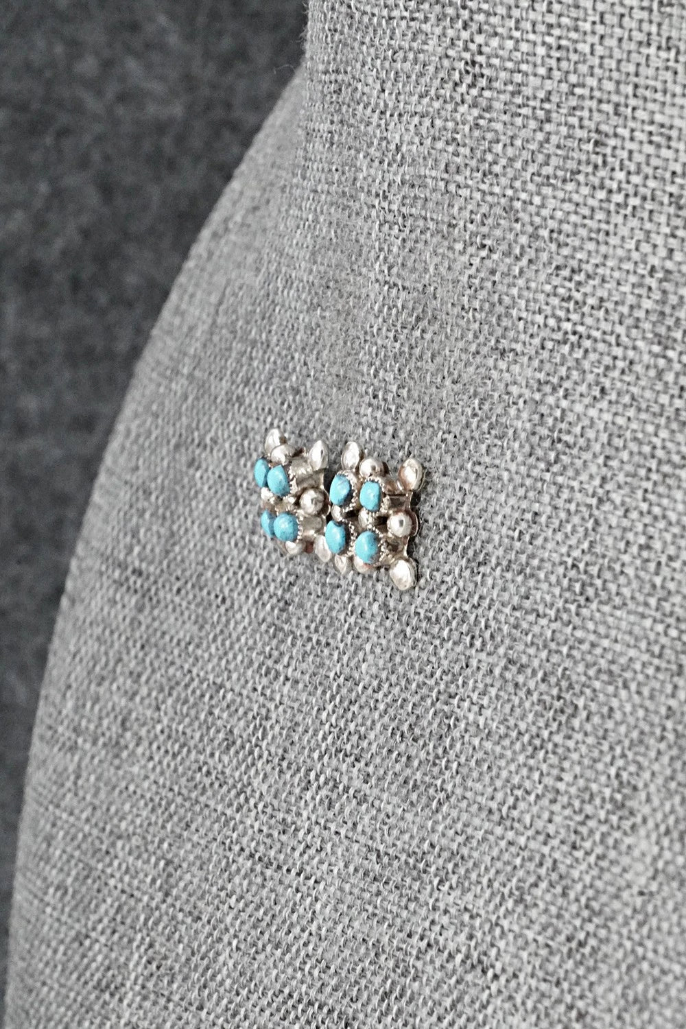 Turquoise & Sterling Silver Earrings - Calvert Lamy