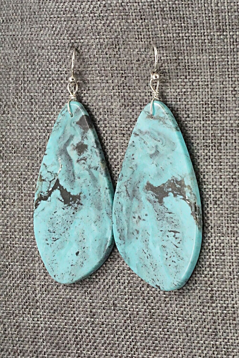 Turquoise & Sterling Silver Earrings - Ella Mae Garcia