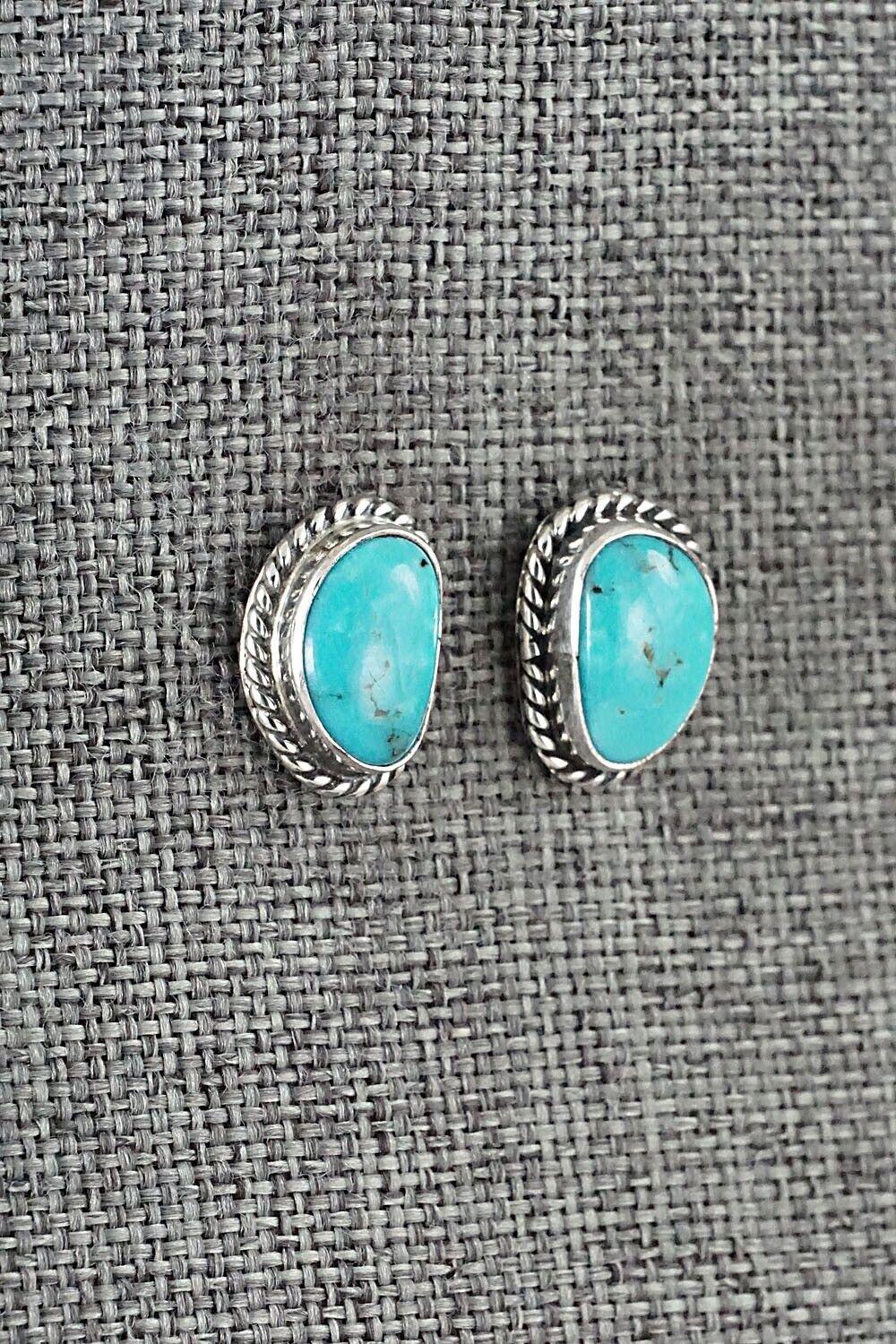 Turquoise & Sterling Silver Earrings - Marco Begaye