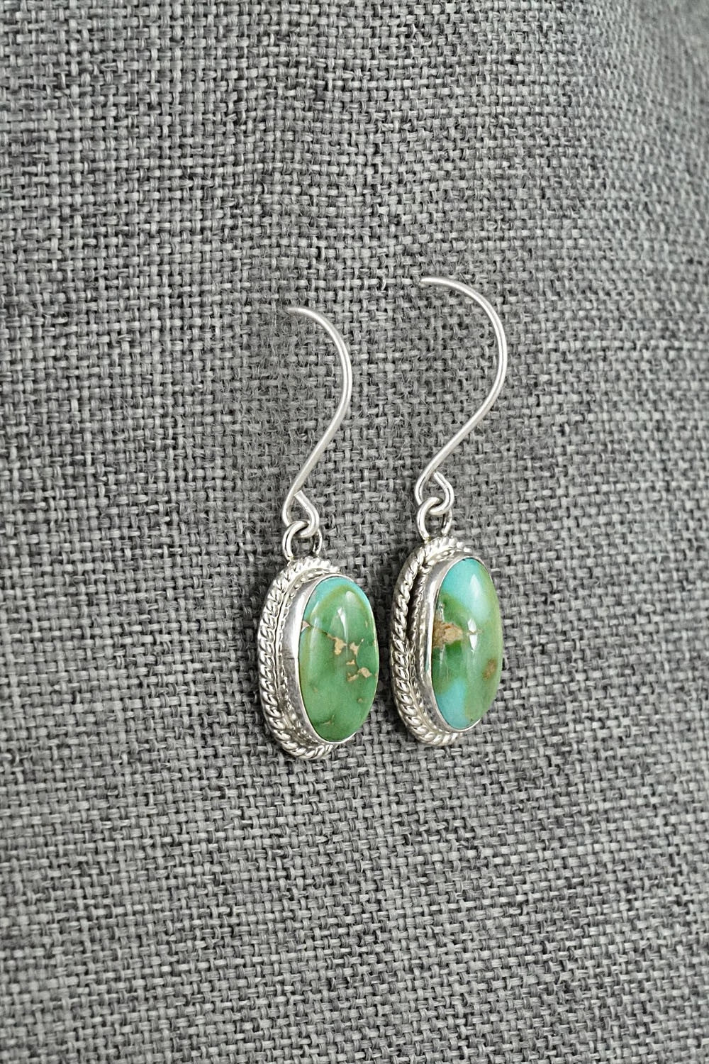 Turquoise & Sterling Silver Earrings - Eugene Gruber