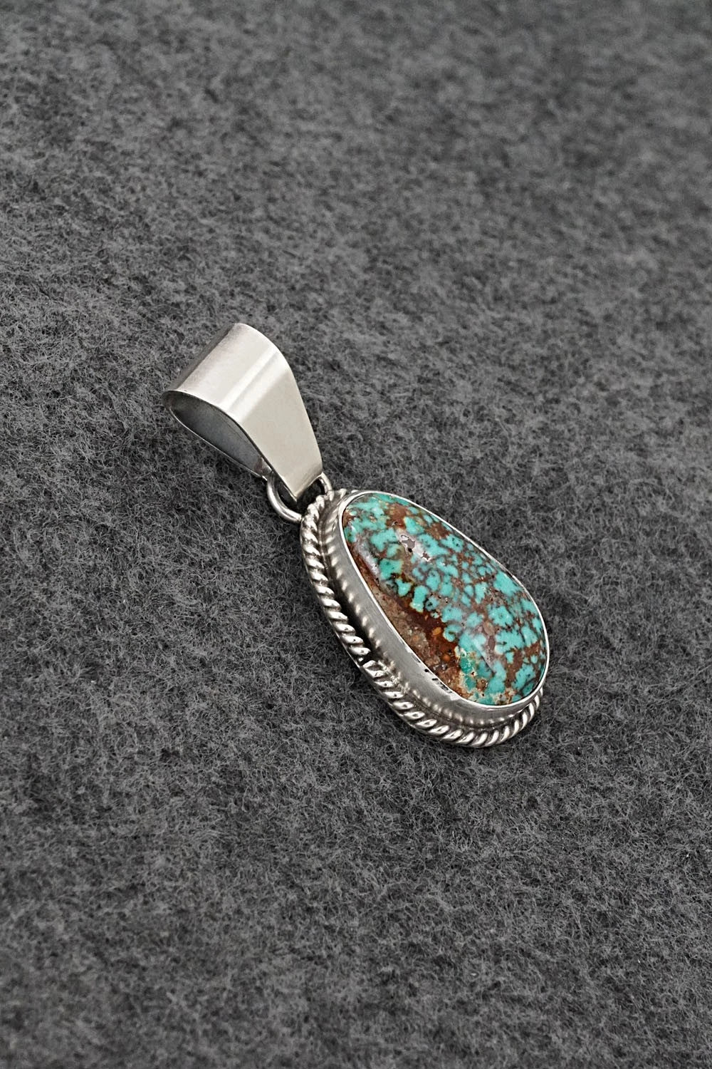 Turquoise & Sterling Silver Pendant - Eugene Gruber