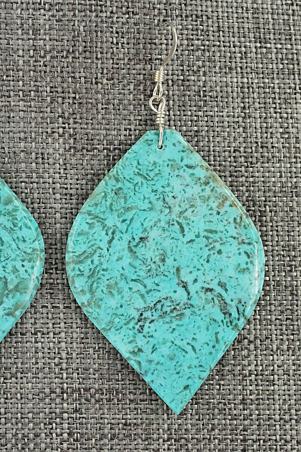 Turquoise & Sterling Silver Earrings - Lupe Lovato