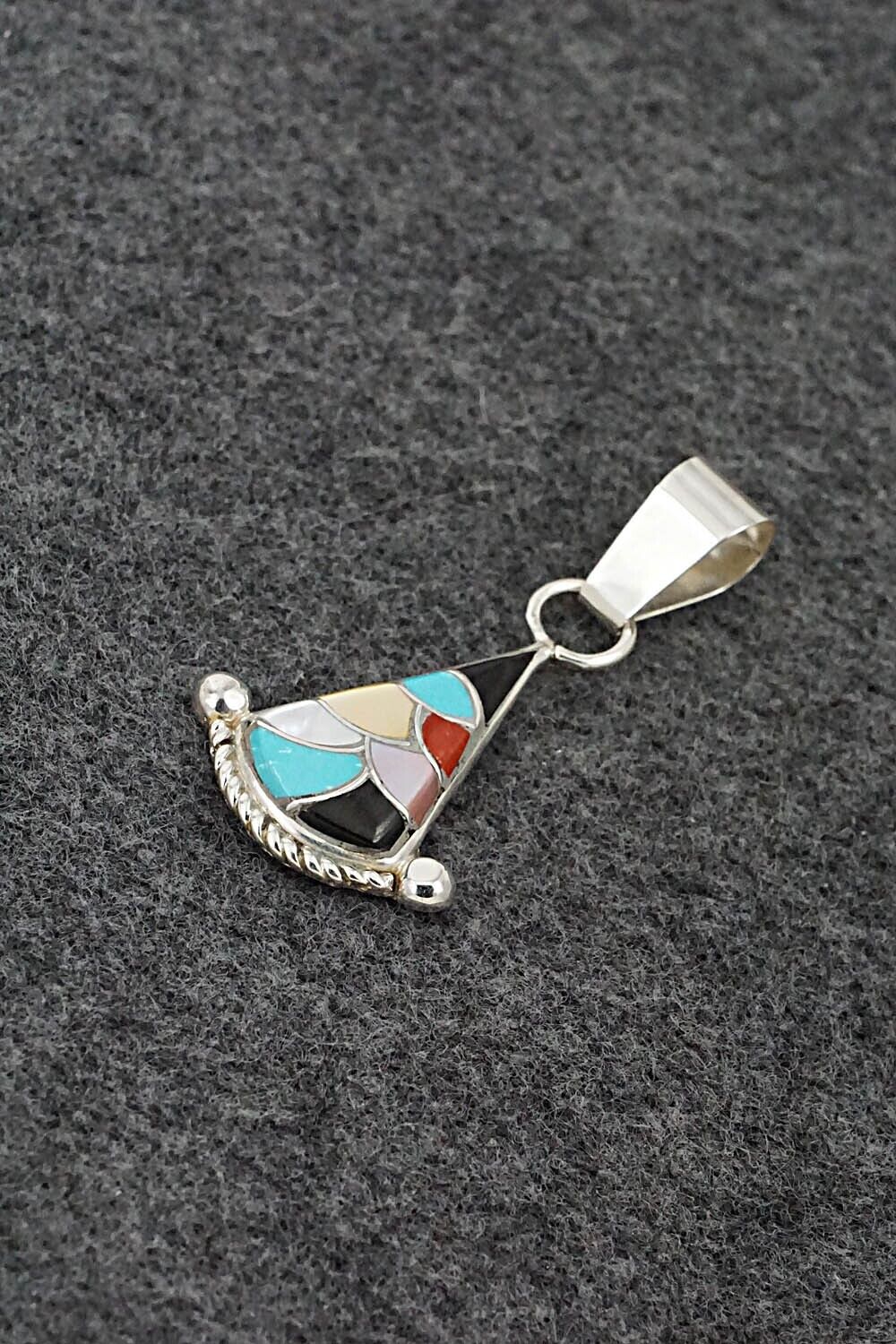 Multi-Stone & Sterling Silver Pendant - Carlen Seoutewa