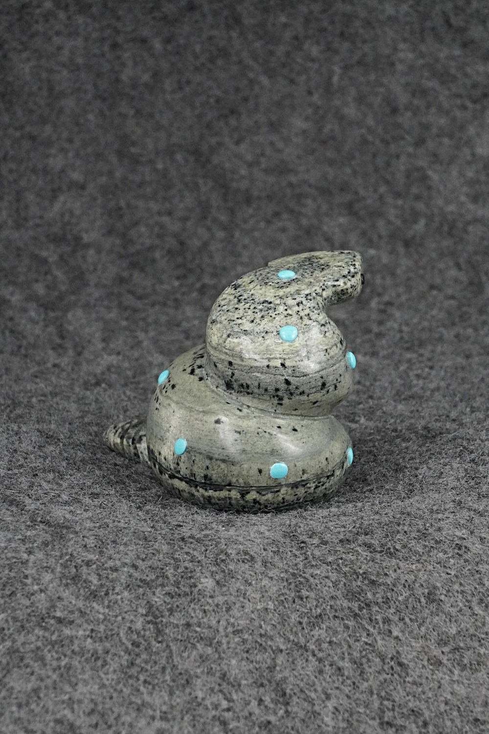 Rattlesnake Zuni Fetish Carving - Reynold Lunasee