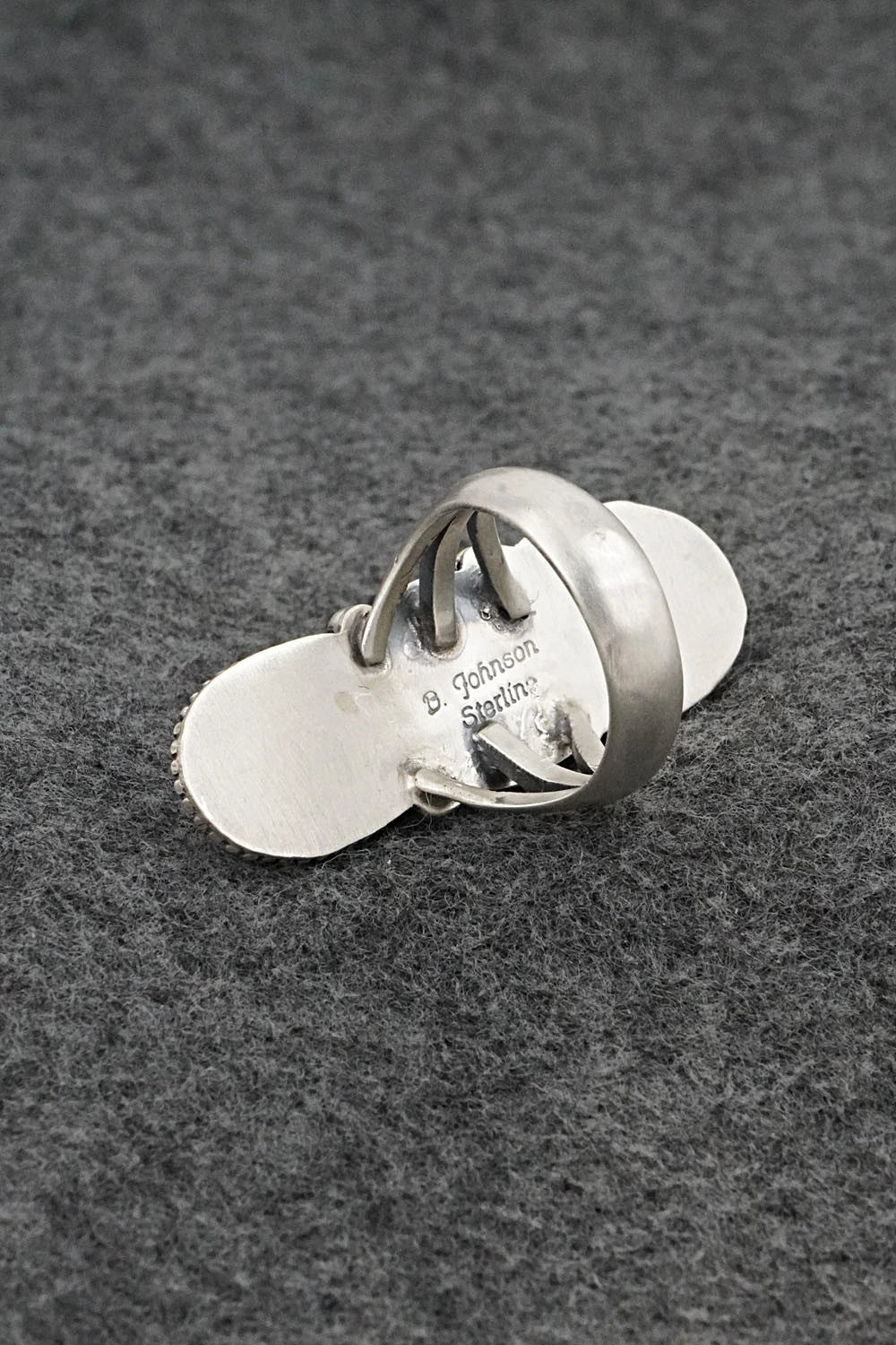 Turquoise & Sterling Silver Ring - Bobby Johnson - Size 9