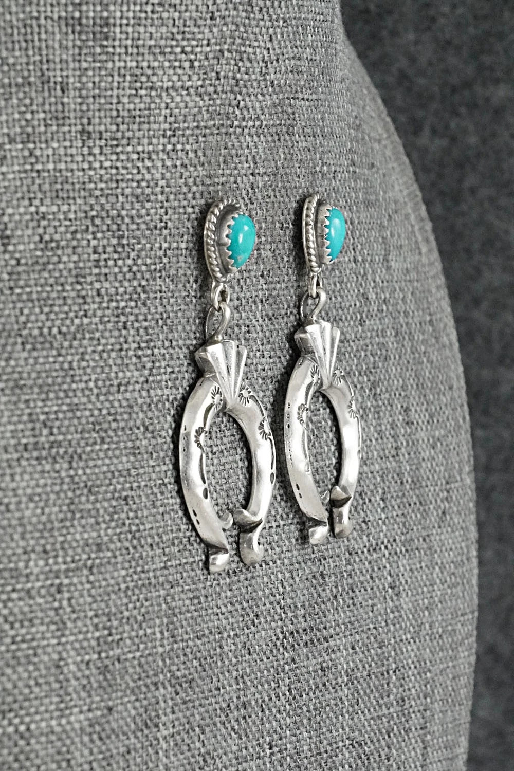 Turquoise & Sterling Silver Earrings - Verley Betone