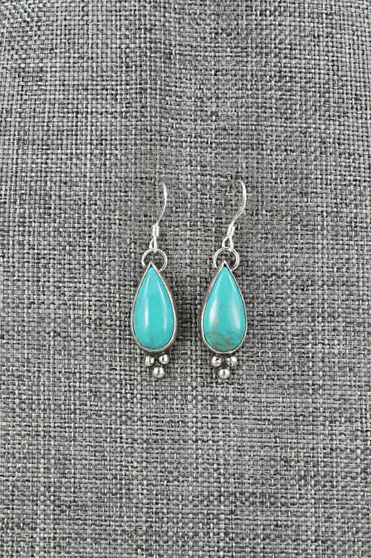 Turquoise & Sterling Silver Earrings - Robinson Martinez