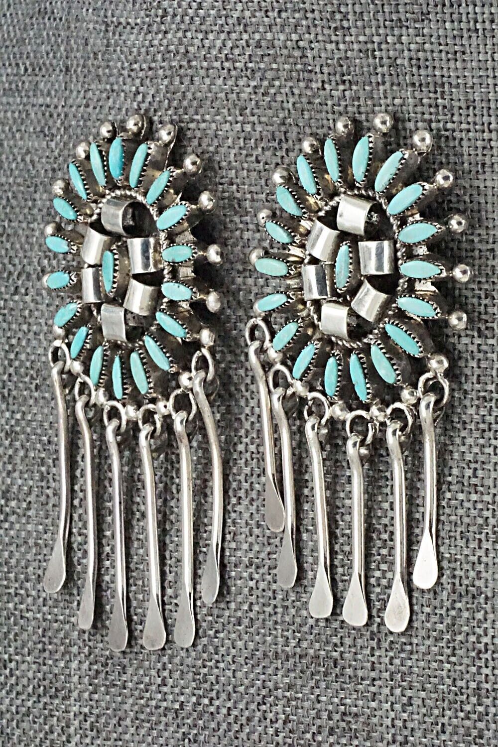 Turquoise & Sterling Silver Earrings - Amy Peynetsa