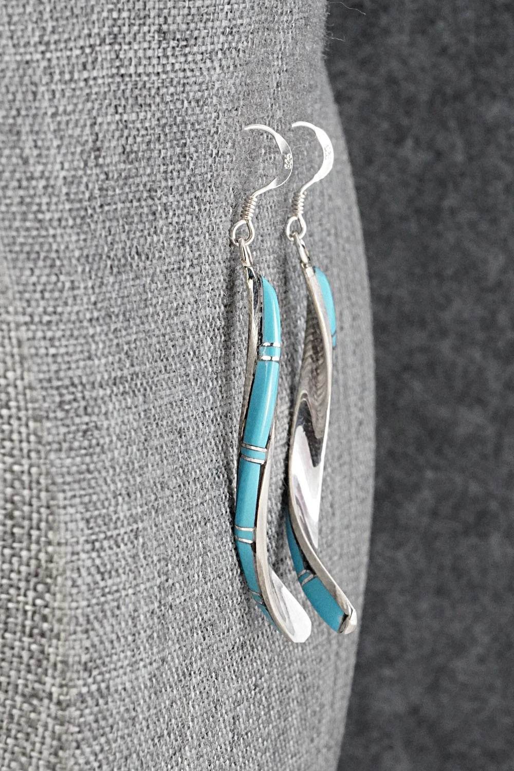 Turquoise & Sterling Silver Earrings - Terrance Panteah
