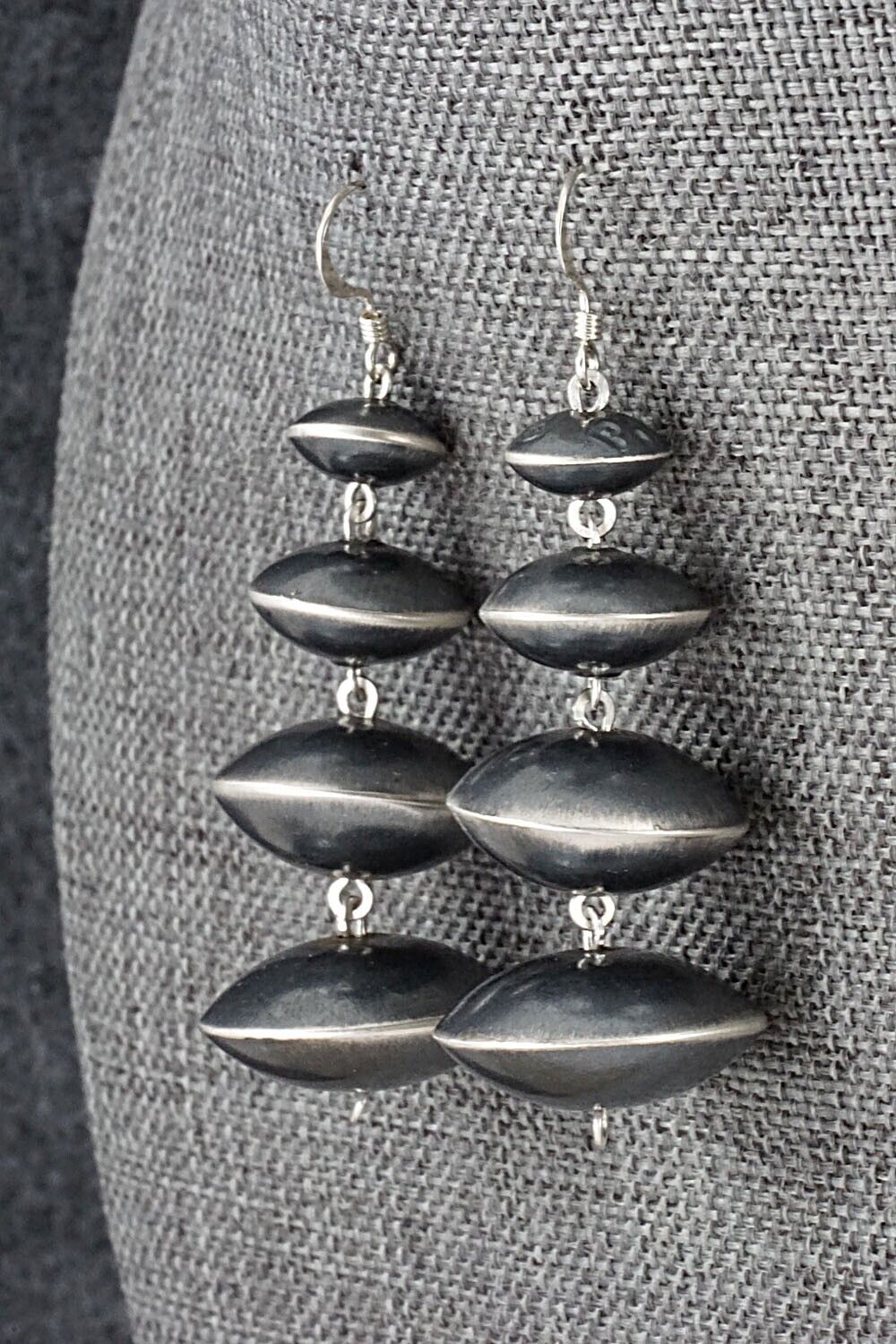 Sterling Silver Navajo Pearl Earrings - Preston Haley