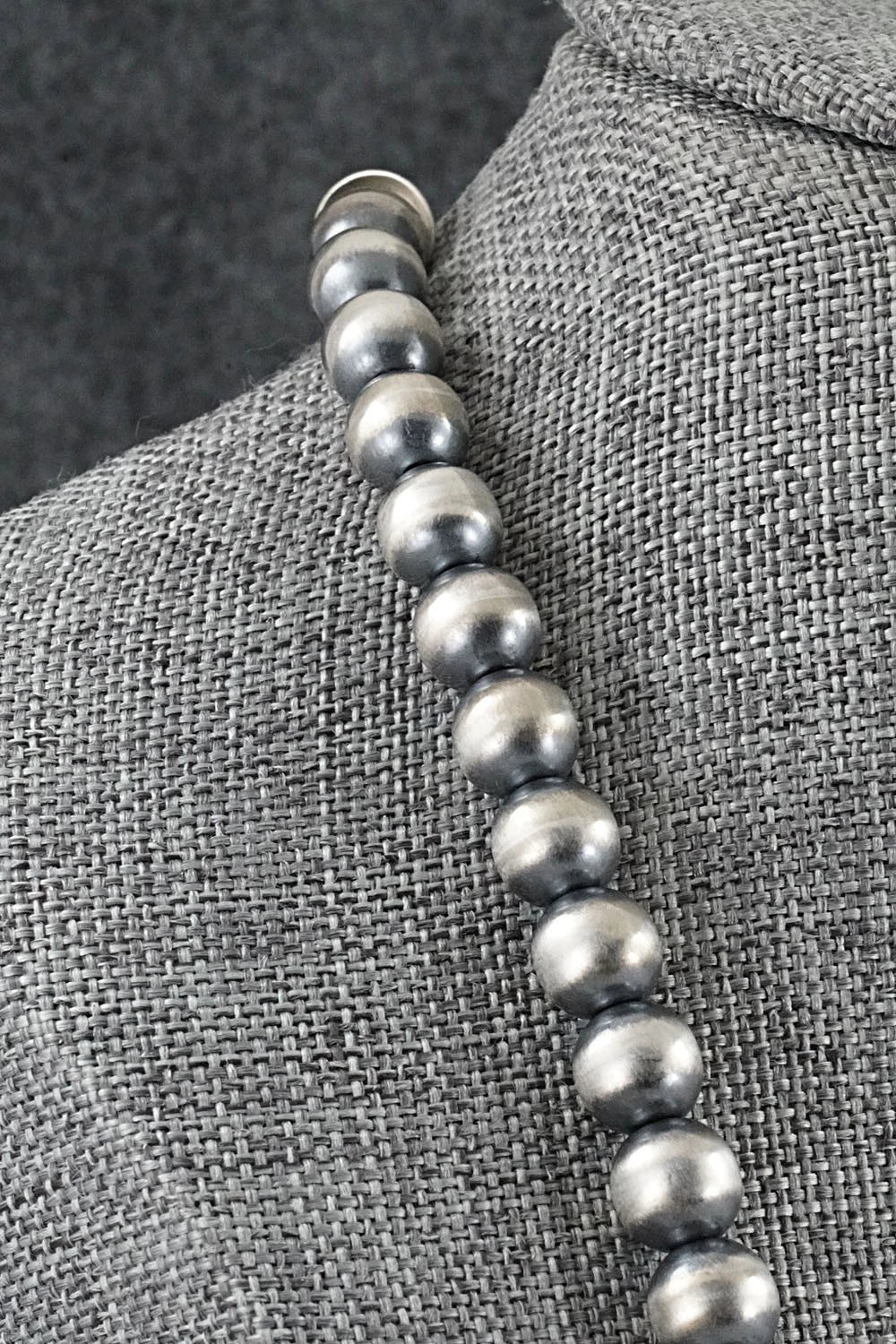 Sterling Silver Navajo Pearl Necklace 28" - Dorinda Mariano