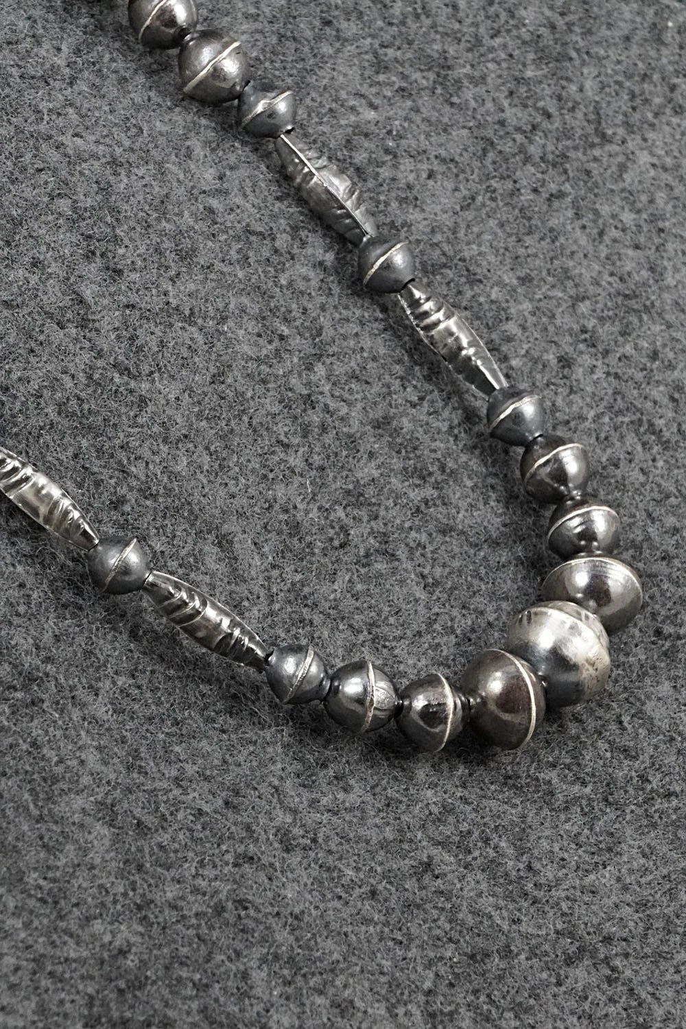 Sterling Silver Navajo Pearl Necklace 24" - Vintage