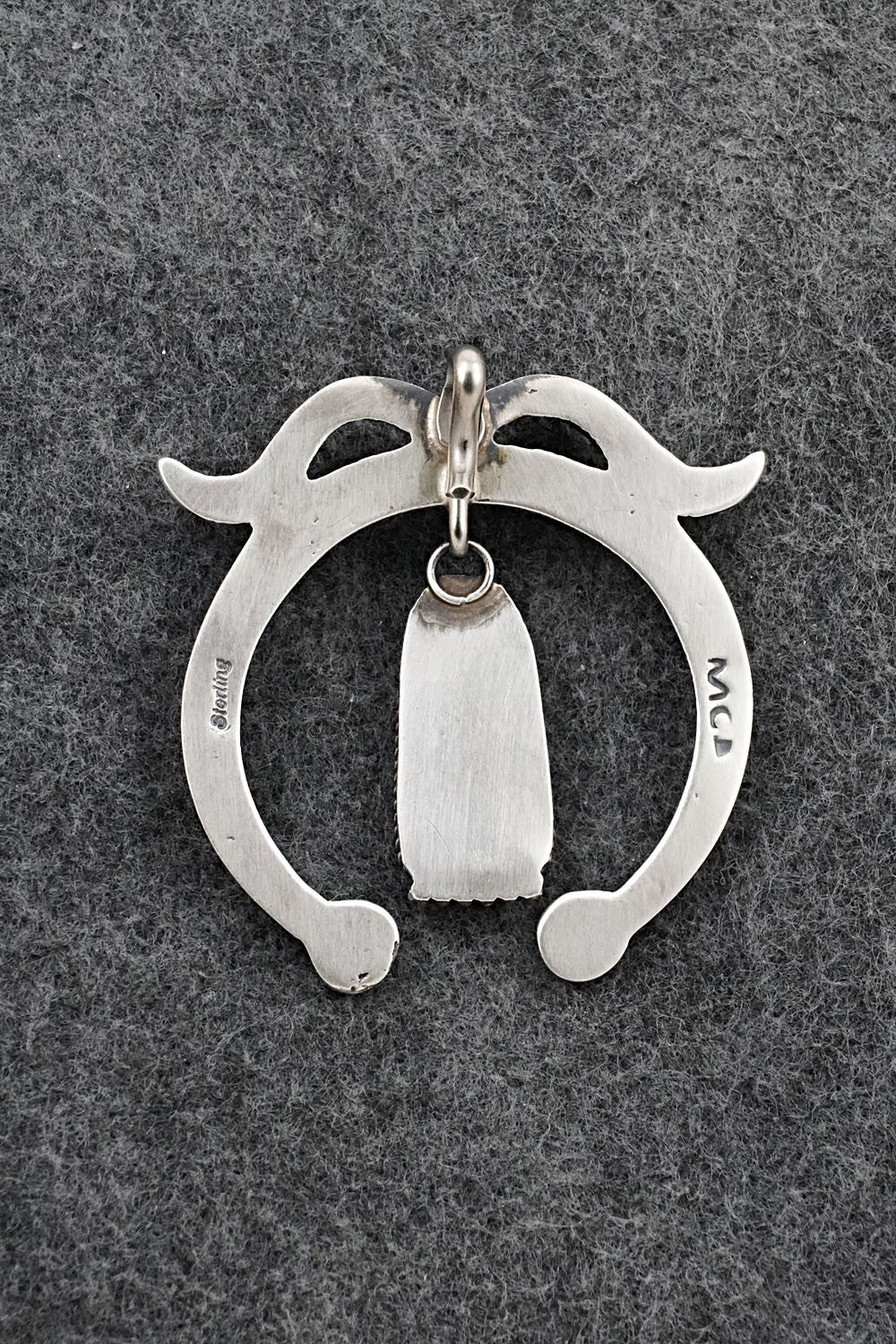 Turquoise and Sterling Silver Pendant - Martha Cayatineto