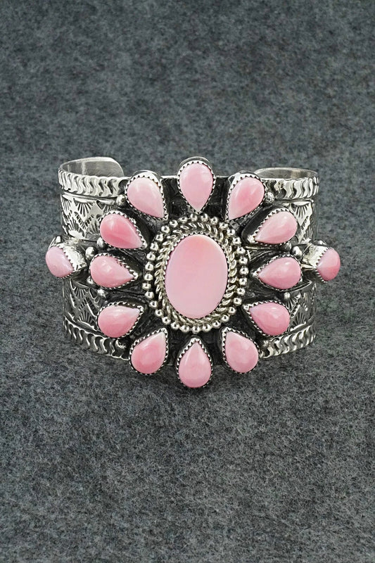 Pink Conch & Sterling Silver Bracelet - Tillie Jon