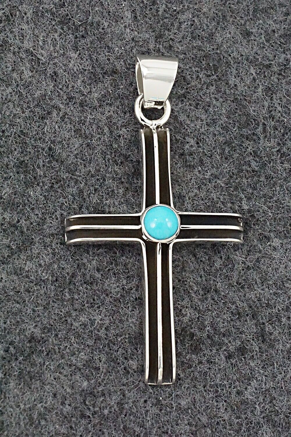 Turquoise and Sterling Silver Pendant - Francis Jones