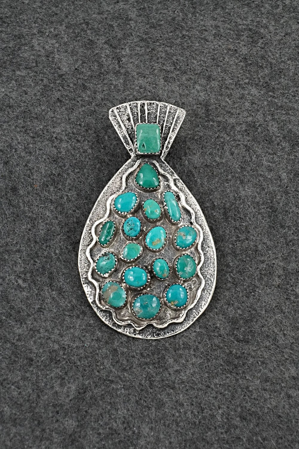 Turquoise & Sterling Silver Pendant - Delbert Arviso