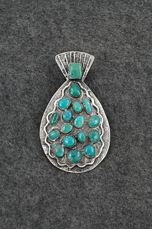Turquoise & Sterling Silver Pendant - Delbert Arviso