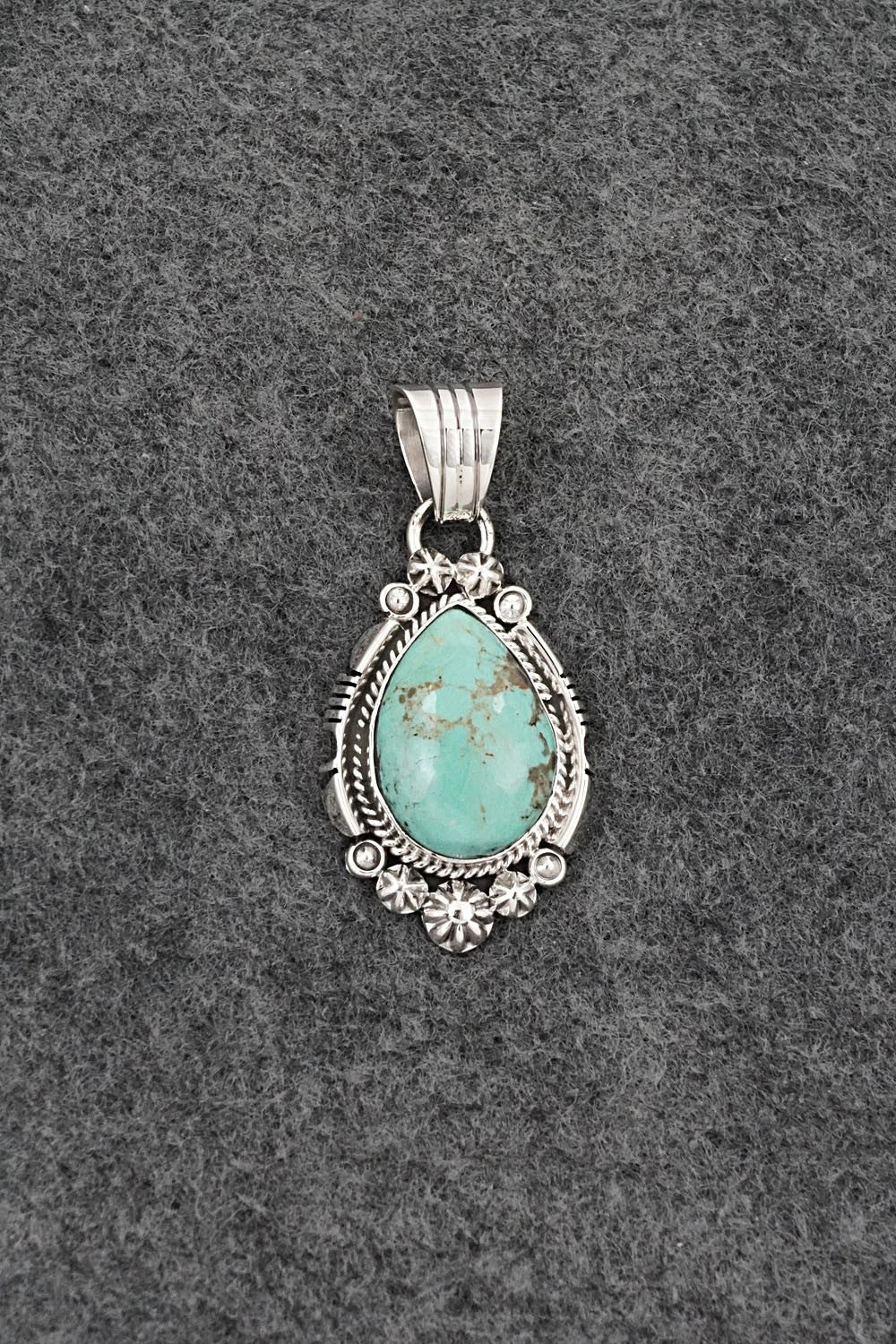 Turquoise & Sterling Silver Pendant - Marita Benally