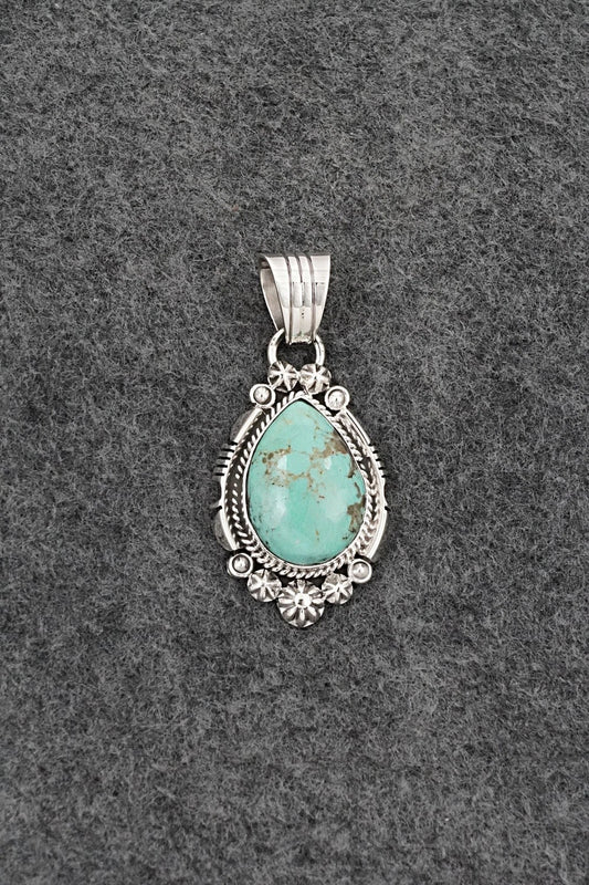 Turquoise & Sterling Silver Pendant - Marita Benally