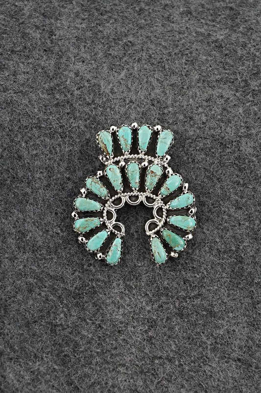 Turquoise & Sterling Silver Pendant/Pin - Zeita Begay