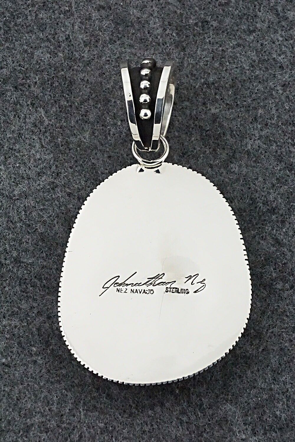 Turquoise & Sterling Silver Pendant - Jonathan Nez