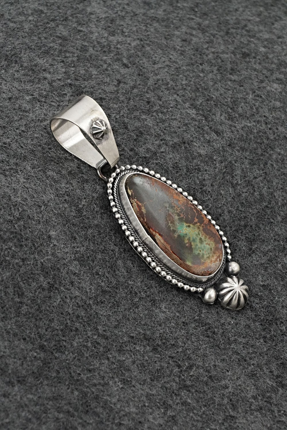Turquoise & Sterling Silver Pendant - Darrin Livingston