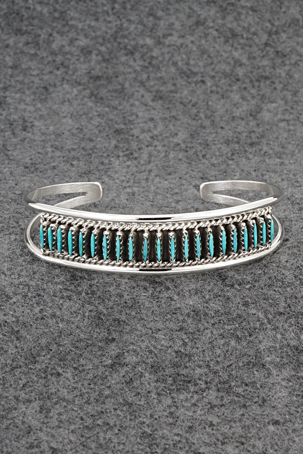 Turquoise & Sterling Silver Bracelet - Roland Francisco