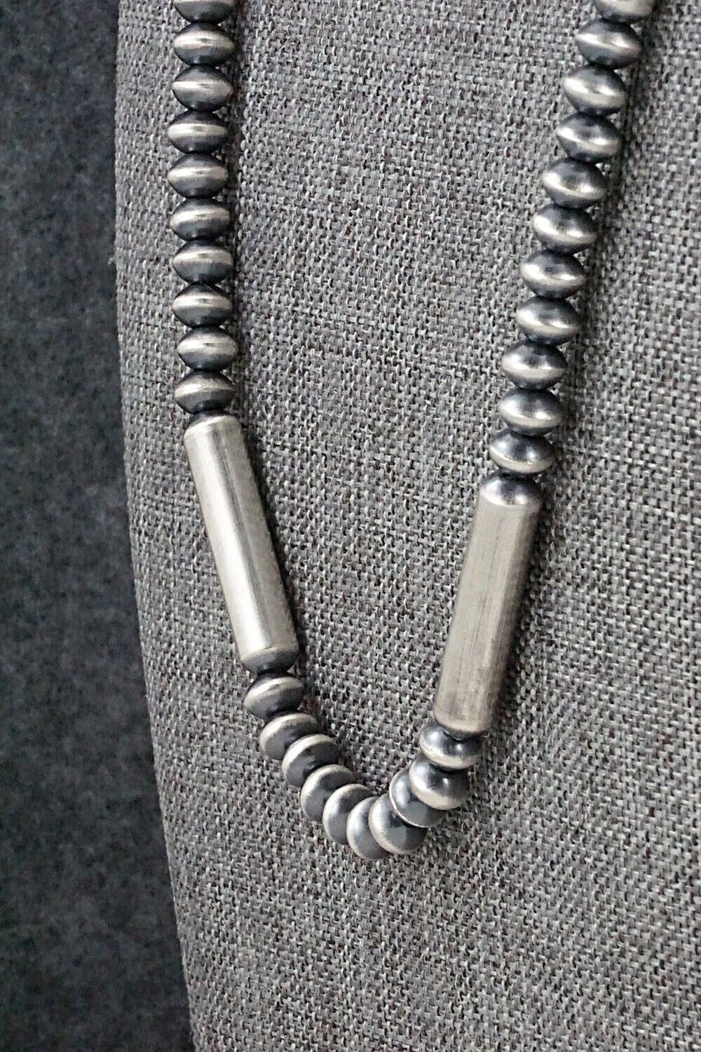 Sterling Silver Navajo Pearl Necklace 20" - Tonisha Haley