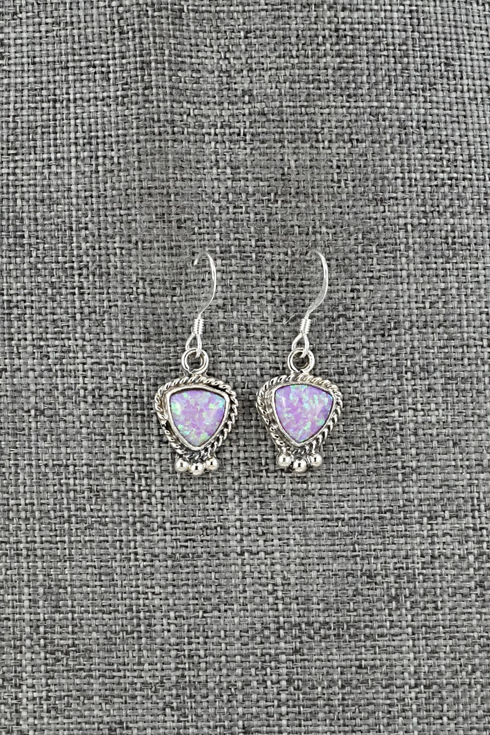 Opalite & Sterling Silver Earrings - Adelarae Yazzie