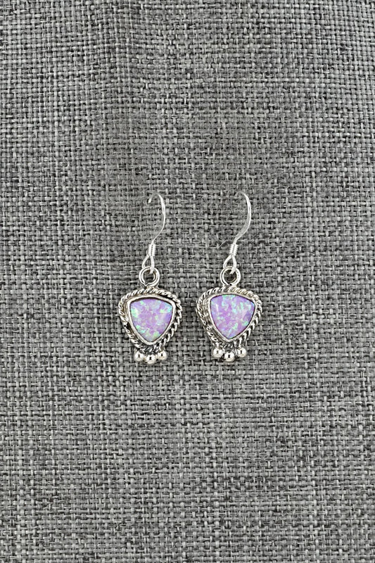 Opalite & Sterling Silver Earrings - Adelarae Yazzie