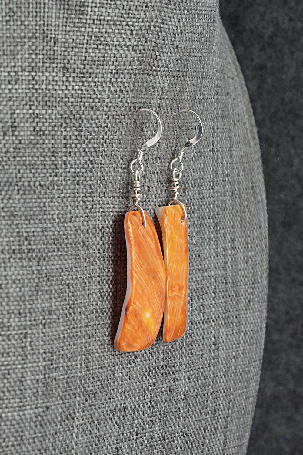 Spiny Oyster & Sterling Silver Earrings - Louise Joe