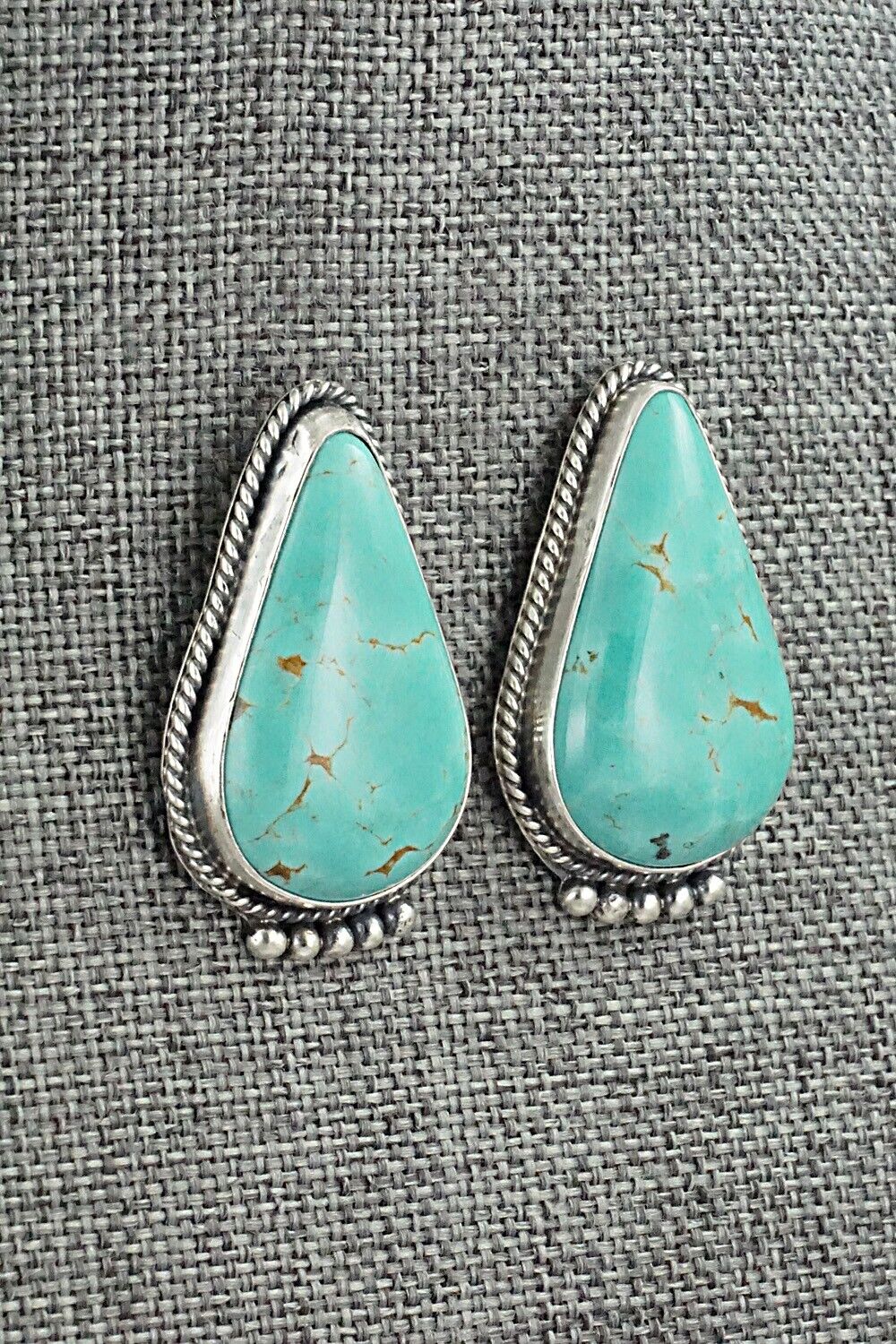 Turquoise & Sterling Silver Earrings - Rena Begay