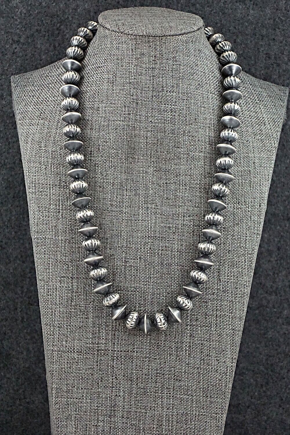 Sterling Silver Navajo Pearl Necklace 20" - Preston Haley