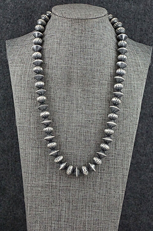 Sterling Silver Navajo Pearl Necklace 20" - Preston Haley