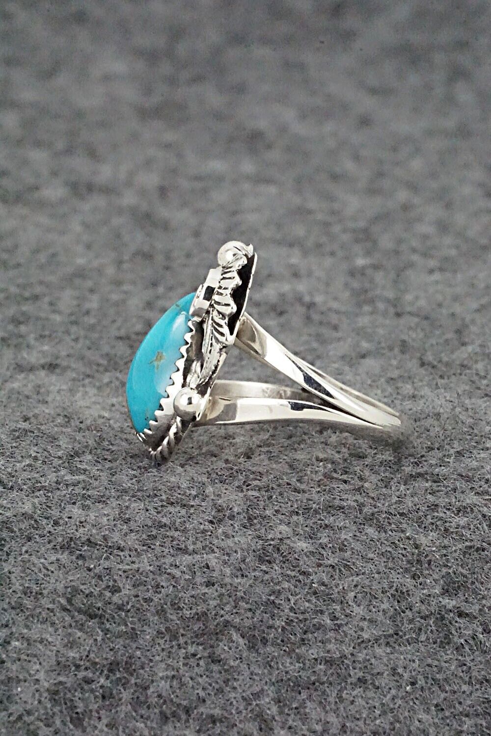 Turquoise & Sterling Silver Ring - Roberta Begay - Size 7