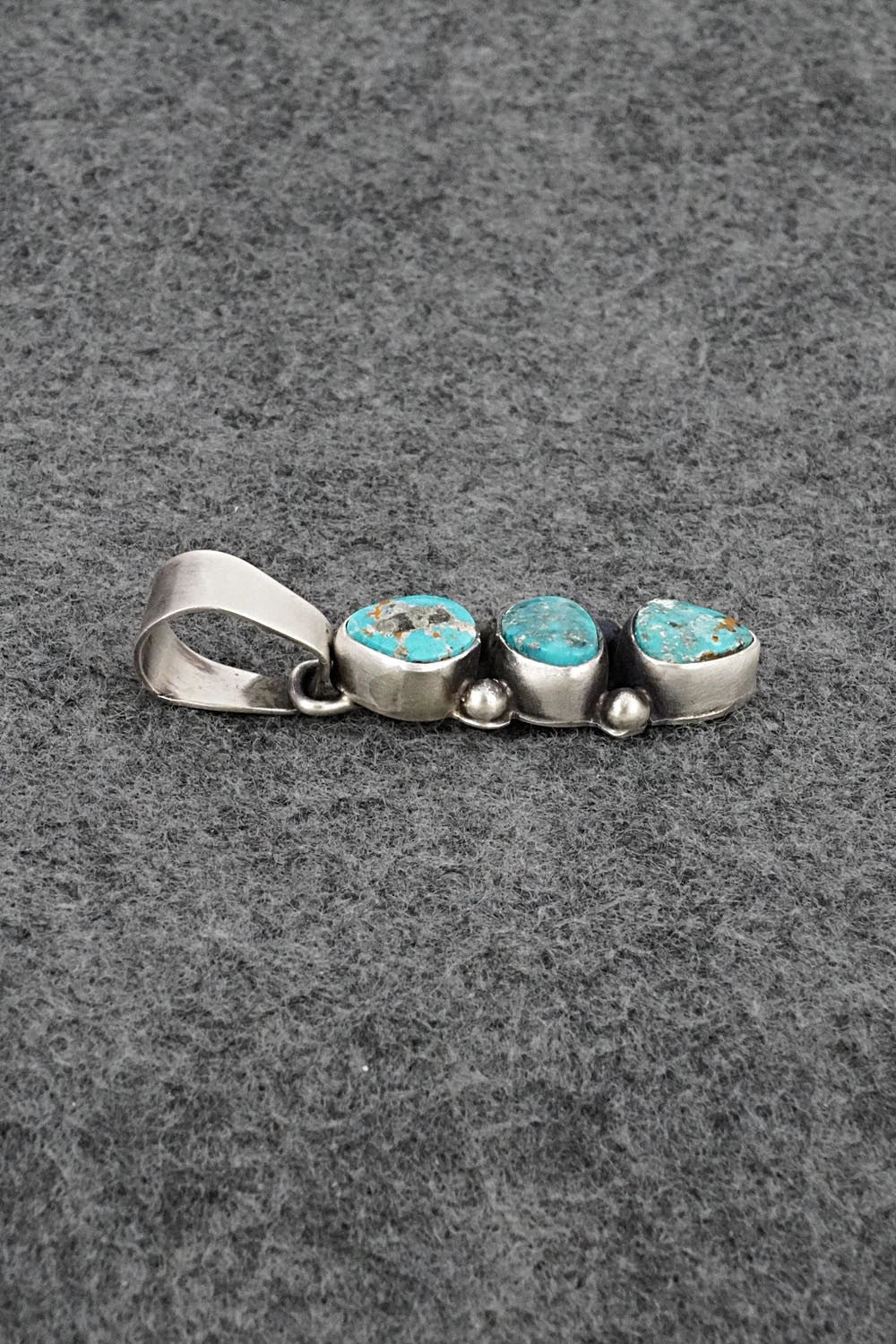 Turquoise & Sterling Silver Pendant - Darrin Livingston