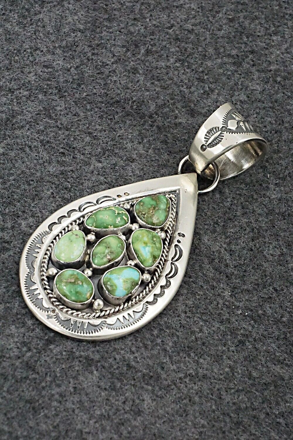 Turquoise & Sterling Silver Pendant - Samuel Yellowhair