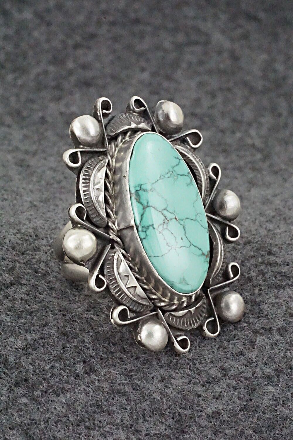 Turquoise & Sterling Silver Ring - Wilson Dawes - Size 7