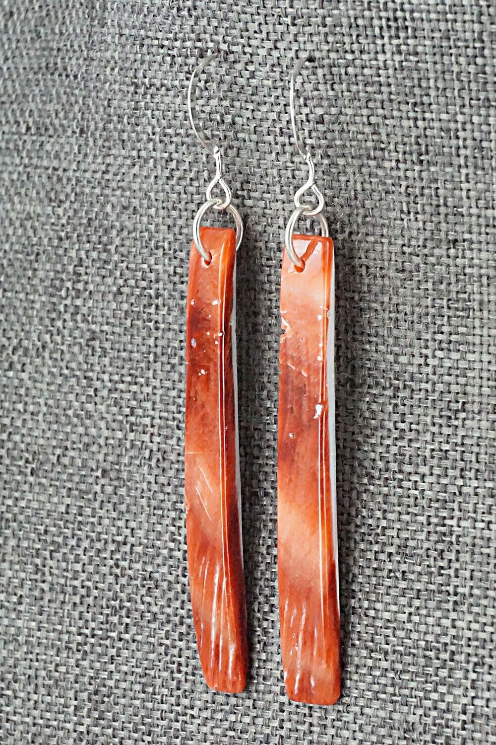 Spiny Oyster & Sterling Silver Earrings - Jesus Espino